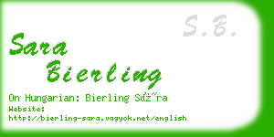 sara bierling business card